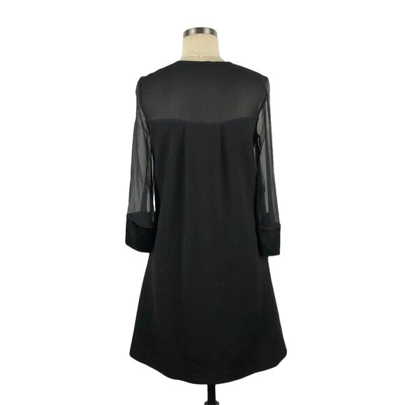DIANE VON FURSTENBERG DVF Black Wool Blend Abaje Midi Dress Size 6 LBD Classic - Picture 3 of 5